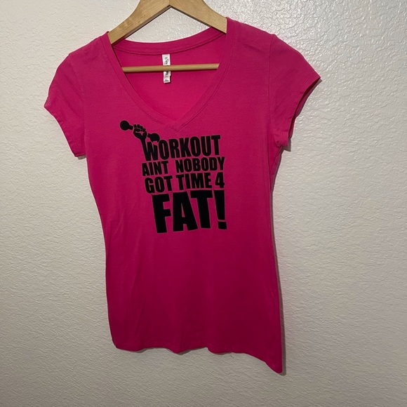 Gym Athletic Hot Pink Graphic Tee - Picture 2 of 5